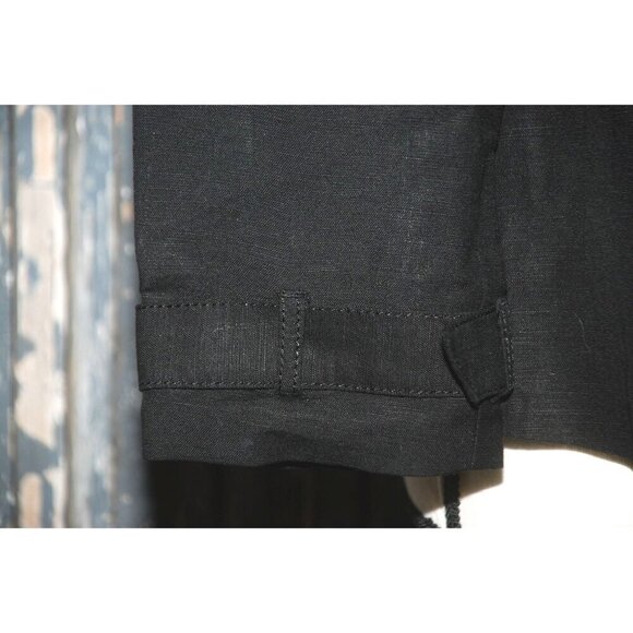 Signature by Larry Levine Ladies Black Linen Blend Jacket Size 8 Button Up - Picture 5 of 8